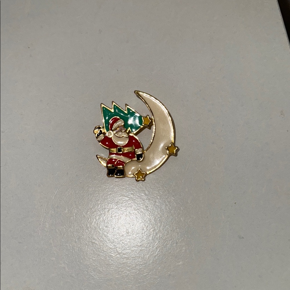 VTG Edgar Berebi Christmas Santa Brooch Pin